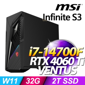 MSI Infinite S3 14NUB7【1618TW】i7-14700F/32G/2T SSD/WIN11/RTX 4060Ti