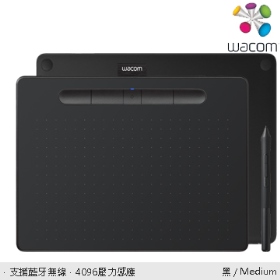 WACOM Intuos Comfort Plus Medium 繪圖板(黑)/4096階/中/藍牙版(CTL-6100WL)
