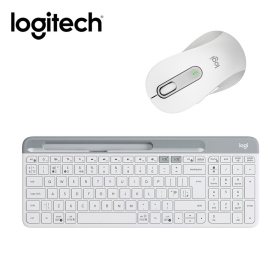 羅技 K580 無線鍵盤(珍珠白)+羅技 M650 無線滑鼠(珍珠白)