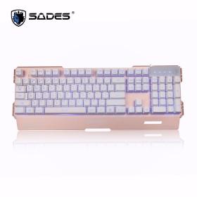 SADES 賽德斯 狼刃甲 (天使限量版) 104KEY 電競鍵盤 中文注音版