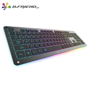 B.FRIEND G-keyboard 5 GK5剪刀腳鍵盤(黑)/有線/RGB