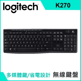 羅技 K270 多媒體鍵盤/無線/2.4GHz Unifying接收器