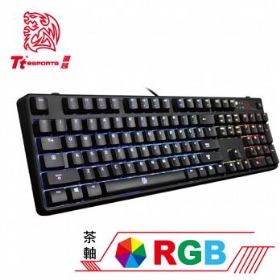 Tt eSPORTS 波賽頓 Z RGB全彩背光【茶軸】機械式電競鍵盤中文版