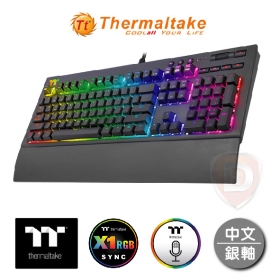 曜越 Premium X1 RGB MX機械式鍵盤/有線/銀軸/RGB/中文