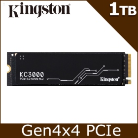 金士頓 KC3000 1TB/Gen4 PCIe*4/讀:7000/寫:6000/TLC/電競