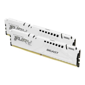 金士頓 64GB(雙通32GB*2) DDR5-6000/CL30 FURY Beast 獸獵者(KF560C30BWK2-64)白