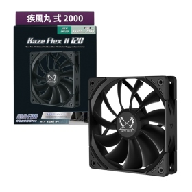 Scythe Kaze Flex II 120 疾風丸 貳 2000 PWM/吸震膠墊(KFS1225FD20-P)