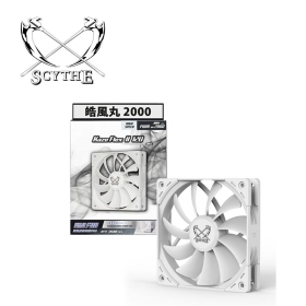 Scythe Kaze Flex II 120 皓風丸 2000 PWM/白色/吸震膠墊(KFS1225FD20W-P)