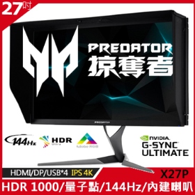 ACER Predator X27 P(1H1P/4ms/IPS/144Hz/含喇叭/G-sync/HDR/量子點)專業遮光罩