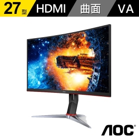 AOC CQ27G2(2H1P/1ms/VA曲面/144Hz/無喇叭/Adaptive-Sync/HDR)專業電競螢幕