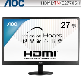 AOC E2770SH(1A1D1H/2千萬/2ms/TN/含喇叭)低藍光.不閃爍