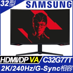三星 C32G77TQSC(Faker限定版VA曲面/240Hz/HDR600/量子點)G-sync