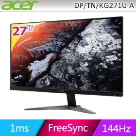 ACER KG271U A(2H1P/1ms/TN/144Hz/含喇叭)無邊框.FreeSync電競機