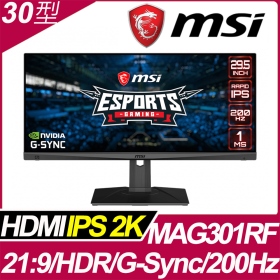 MSI Optix MAG301RF(1ms/1H1P/VA/200Hz/無喇叭)