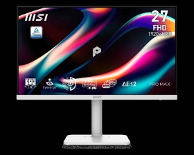 MSI PRO MAX 271PHW E14〈1H1P1C/IPS/144Hz/含喇叭/白色〉可升降旋轉, $4590 ◆ ★