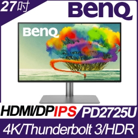 BenQ PD2725U(2H1P1C/5ms/IPS/含喇叭/HDR400)設計、影音指定機種