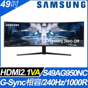 三星 S49AG950NC(2H1P/1ms/Mini LED/240Hz/FreeSync Premium/HDR10)