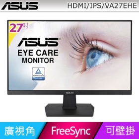 華碩 VA27EHE(1A1H/5ms/IPS/75Hz/無喇叭/FreeSync) 無邊框設計.低藍光.不閃屏