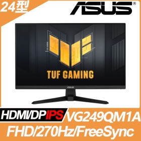 華碩 TUF Gaming VG24VQER〈2H1P/VA曲面/1500R/180Hz〉