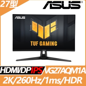 華碩 VG27AQM1A(TUF/2H1P/1ms/Fast IPS/260Hz/含喇叭/FreeSync Premium/HDR400)