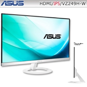華碩 VZ249H-W(白/1A1H/5ms/IPS/含喇叭)超薄無邊框.低藍光.不閃屏
