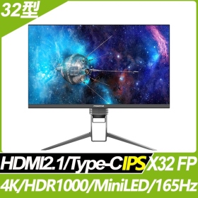 ACER X32 FP(4H1P1C/1ms/IPS/160Hz/含喇叭/FreeSync Premium Pro/HDR1000)Mini LED.HDMI 2.1