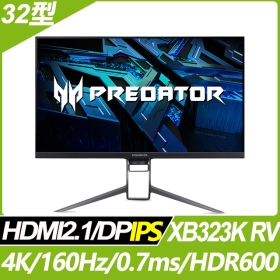 ACER XB323K RV(4H1P1C/0.7ms/160Hz/含喇叭/FreeSync Premium/HDR600)HDMI 2.1