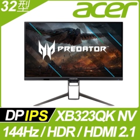 ACER XB323QK NV(2H1P1C/0.5ms/IPS/144Hz/含喇叭/Adaptive-Sync) HDMI 2.1