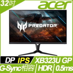 ACER XB323U GP(2H1P/1ms/IPS/170Hz/含喇叭/G-Sync兼容/HDR600)