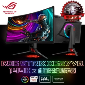 華碩 XG27VQ(ROG/1D1H1P/3000/4ms/VA曲面/144Hz/無喇叭)