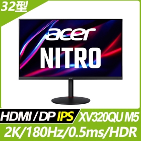 ACER XV320QU M5(2H1P/0.5ms/IPS/180Hz/含喇叭/FreeSync Premium/HDR10)
