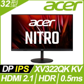 ACER XV322QK KV(2H1P1C/0.5ms/IPS/144Hz/含喇叭/FreeSync Premium)HDMI 2.1