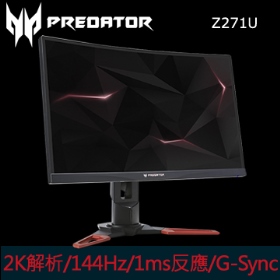ACER Predator Z271U(1H1P/1ms/TN曲面/165Hz/含喇叭)*G-sync