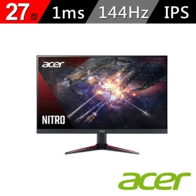 ACER VG270 P(2H1P/1ms/IPS/144Hz/無喇叭/FreeSync/HDR) 無邊框設計電競機