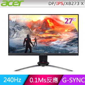 ACER Predator XB273 X(1H1P/1ms/IPS/240Hz/含喇叭/G-Sync) 極速