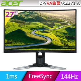 ACER XZ271 A(2H1P/1ms/VA曲面/144Hz/含喇叭)FreeSync電競機