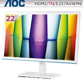 AOC E2276VwM6/1A1D/2000萬:1/5ms/HDMI/低藍光不閃頻/白色/一年保無亮