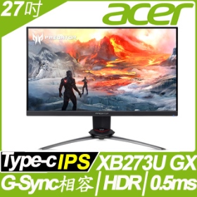 ACER Predator XB273U GX(2H1P1C/IPS/270Hz/含喇叭/G-sync兼容/HDR400)