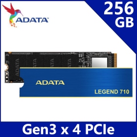 威剛 ADATA LEGEND 710 256G/Gen3/讀:2100M/寫:1000M/QLC顆粒/三年保/贈散熱片