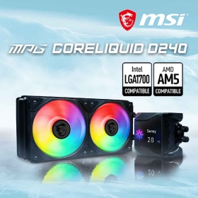 微星 MPG CoreLiquid D240 /2.4吋液晶/冷頭風扇(註冊5+1年)【WXHZ】