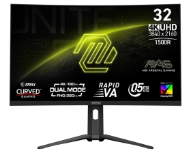 MSI MAG 321CUPDF〈2H1P1C/VA曲面/1500R/HDR400/HDMI 2.1〉4K-160Hz/FHD-320Hz切換