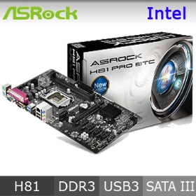 華擎 H81 Pro BTC/ATX/1A1H/全固/6個PCI-E