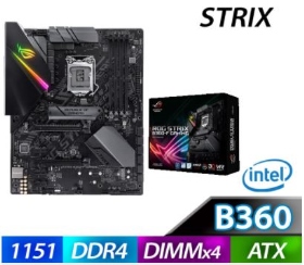 華碩 ROG STRIX B360-F GAMING(ATX/1D1H1P/2*M.2/Ｉ網/註五年)