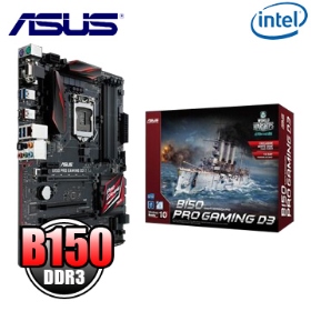 華碩 B150 PRO GAMING D3(ATX/1A1H/U3.1S6/M.2/i網/全固/五年到