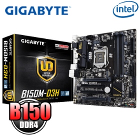 技嘉 B150M-D3H(M-ATX/1A1D1H/U3S6/M.2/EX./i網/全固/四年)