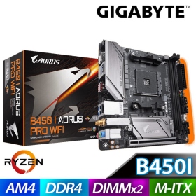 技嘉 B450 I AORUS PRO WIFI(mini-ITX/1H1P/Ｉ網/acBT4/註五年)