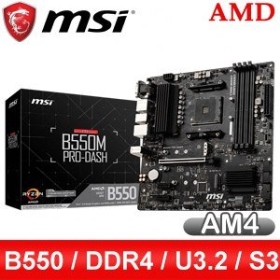 微星 B550M PRO-DASH AM4主機板(M-ATX/31年保)