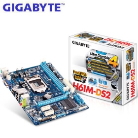 技嘉 H61M-DS2(rev3.0)/M-ATX/1A/LPT+COM/全固態四年保