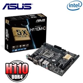 華碩 H110M-C/CSM (M-ATX/1A1D/全固/U3/COM PORT/註四年) 內含ACC軟體