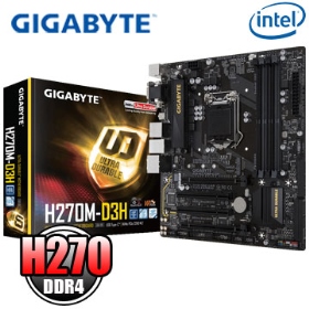 技嘉 H270M-D3H(M-ATX/1A1D1H/M.2/Ｉ網/註四年)